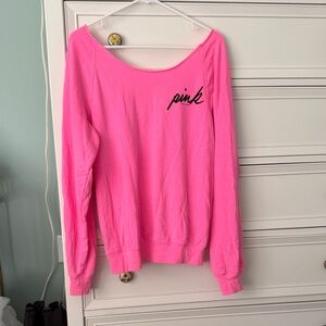 Vintage Y2K Victoria’s Sexret PINK Off-Shoulder Sweatshirt